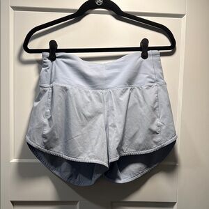 Lululemon Athletica Blue Athletic Shorts with Built-in Liner high rise 4”